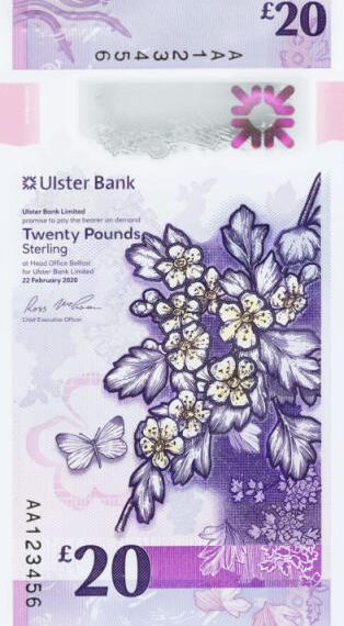 New £20 polymer banknote from Ulster Bank and Bank of Ireland –  Banknotestreet